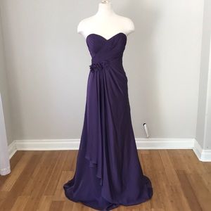 Val Stefani Deep Violet Strapless Gown -4